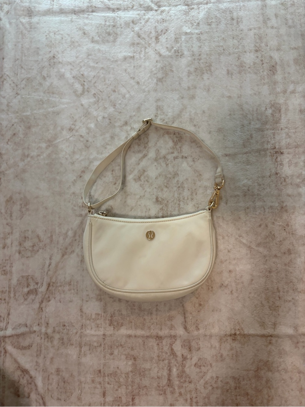 lululemon athletica Cream Crescent Shoulder Bag